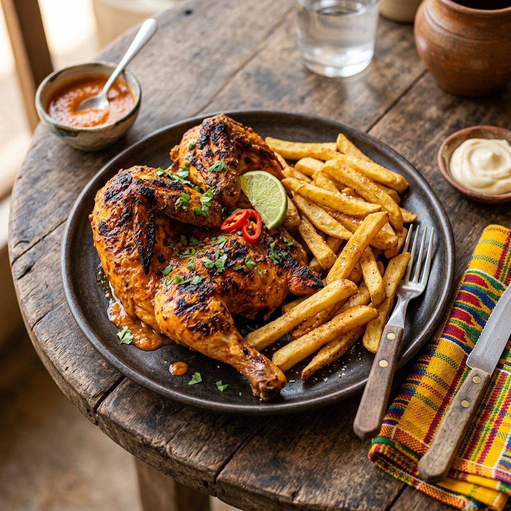 1/2 Poulet Peri Peri + Frites