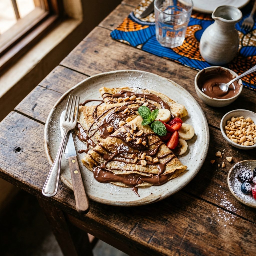 Crêpes au chocolat nutella