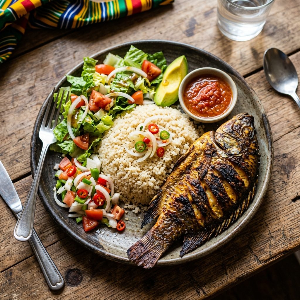 Attiéké poisson